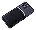 CHEAP SUNDAY Leather Card Holder for Back of Phone Compatible with iPhone 12 13 14 /Mini/Pro/Pro MAX, for MagSafe Magnetic Phone Wallet Wireless Charging Sleeve Max 2 Cards (Black)