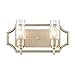 Elk Home Cheswick Vanity Light - 33443/3 Vanity Light in Clear Crackle Glass and Aged Silver - LED Bulb and Dimmer Compatible, Updated Traditional and Luxe/Glam D?cor Wall Light Fixture