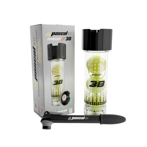 Pascal Box - Presurizador Pelotas Padel y Tenis con Bomba | Accesorios Pelotas Padel y Pelotas de Tenis | Pack Completo Inlcuye Lubricante