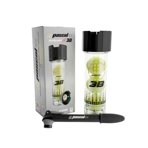 Pascal Box - Presurizador Pelotas Padel con Bomba | Padel Accesorios Bolas Padel | Presurizador Pelotas Padel y Pelotas de Tenis | Bote Presurizador Pelotas Padel | Pack Completo Incluye Lubricante