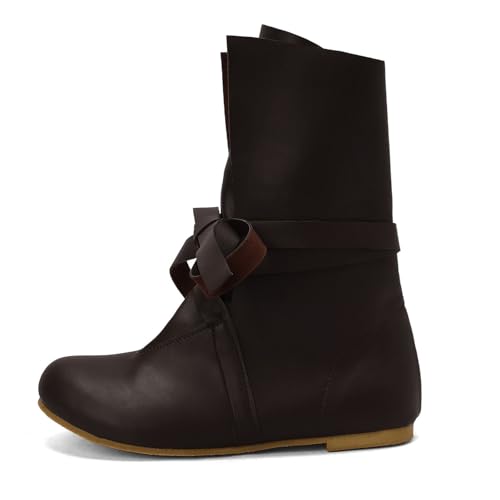 Bottes rétro médiévales à lacets chaussures souples rembourrées - 5
