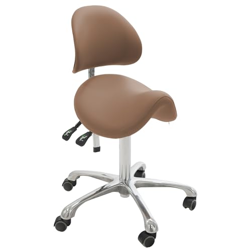 SKINACT Brava Esthetician Saddle Stool/Medical/Dental Office Stool (Sand)