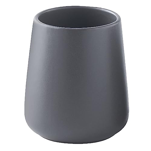 Grey Toothbrush Holder for Bathroom - Ceramic Tooth Brushing Holders,