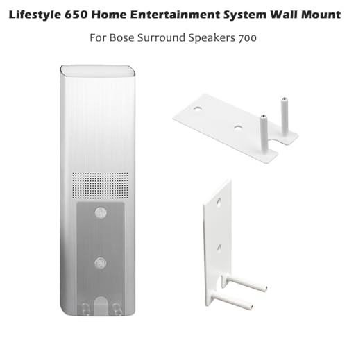 Pair of Wall Mounts Compatible with Bose OmniJewel Lifestyle 650 Home Entertainment System Surround Speakers 700 (1 Pair White) - Image 2