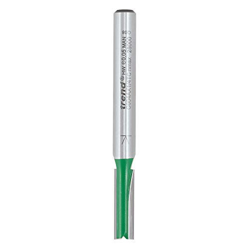Trend CraftPro Straight Two Flute Router Cutter, 1/4 Inch Shank, 5.5mm Cut Diameter & 19mm Cut Length - Image 3