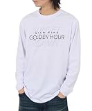 [ティーグラフィックス] Tシャツ メンズ 長袖 ロンT ロゴ プリント クルーネック カットソー トップス ホワイト:S