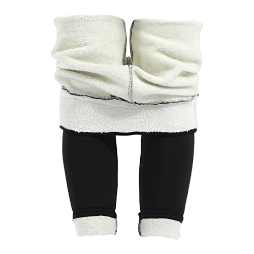 oshhni Leggings forradas de lã calças de leggings térmicos de cinturo sem , M