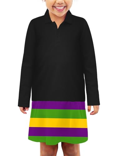 Remimi Girls St Patricks Day Striped Dresses Irish Long Sleeve Dress 5-14 Years4