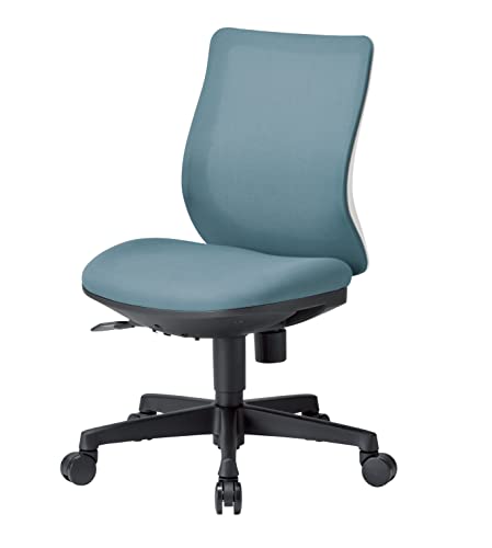 [機能とデザインの融合ロッキングチェアOA-3205W(肘なし/背ホワイト)]アイコ オフィスチェア デスクチェア メッシュ ロッキング 人間工学 テレワーク(ローバック/セルリアンブルー)