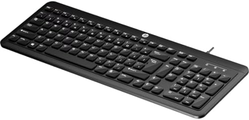 HP Wired Keyboard K160, Desktop & Laptop Compatible, Gaming Keyboard, Black