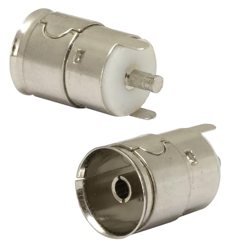 AERZETIX - C69057 - Juego de 2 Conectores de antena RF hembra recto - para soldar - adaptador