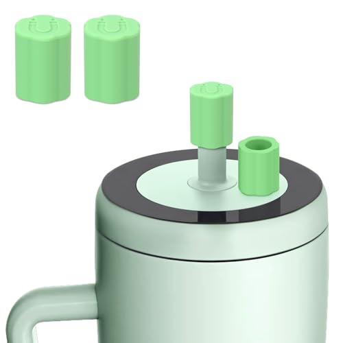 Rolitwils 2 Pack Magnetic Straw Cover, Silicone Leakproof Straw Protector for Tumbler, Compatible with Era/Resa, Drinkware Accessory
