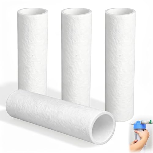 XPJBKC 4PCS Filtro Agua Osmosis 50 µm, Filtros de Agua de Sedimentos, 19 x 6 cm Water Filter Cartridges de fibra de PP, Cartucho de Sedimentos compatibles con Grünbeck Geno Feinfilter FS 1