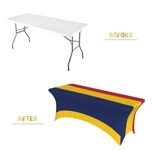 Housse de table extensible Tchad 1,8m EdWal en élasthanne pour réception - 5