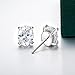 Bo.Dream Oval Cut Cubic Zirconia Stud Earrings for Women 925 Sterling Silver (Each 7x9mm/2ct, 4.0cttw/pairs)