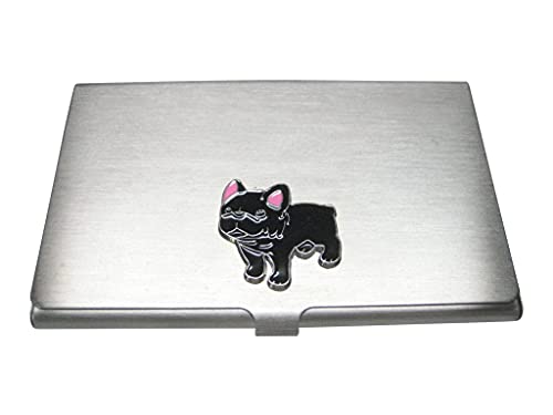 Kiola Designs Black Toned French Bulldog Business Card Holder