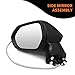 Aspaton Left Driver Side Mirror Assembly Compatible with Corolla 2020-2022 Side Door Mirror with Power Adjustable Glass and Manual Folding Non-Heated Replaces TO1320391 8794012F80PFM (3Pins Black)
