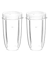 QWORK® 2er-Pack 32OZ Entsafterbecher Ersatzteile Kompatibel mit NutriBullet Elektrischer Mixer 900W / 600W