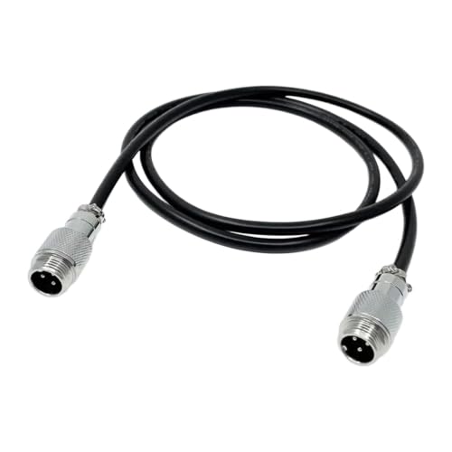 Conector GX12 M12 macho a macho de 6 pines con cable soldado de 20cm 2