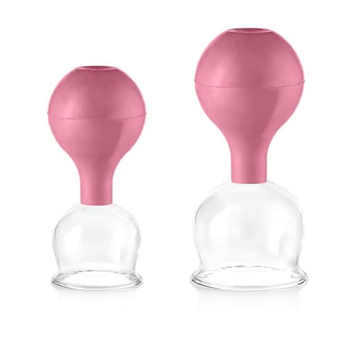 Pulox - Juego de vasos para ventosaterapia (2 unidades, tamaño grande), color rosa