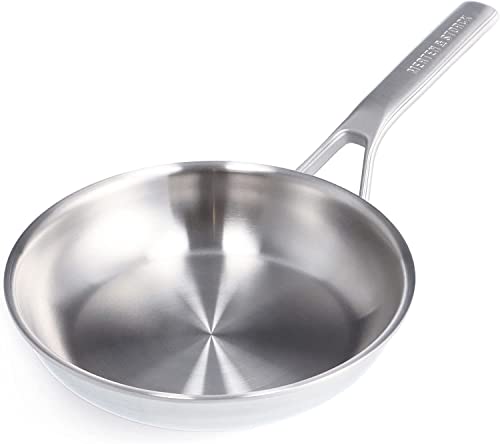 Merten & Storck Tri-Ply Sartén de inducción de tres capas de acero Inoxidable de 20 cm,...