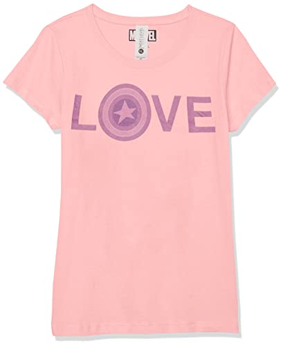 T-shirt Marvel Classic rose pour fille avec logo bouclier en taille XL