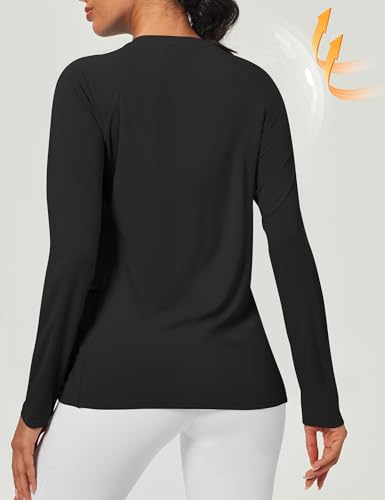 Rash Guard for Women UPF 50+ SPF UV Protection Long Sleeve Workout Tops Swim Shirt Dry Fit Sun Shirts with Pockets3