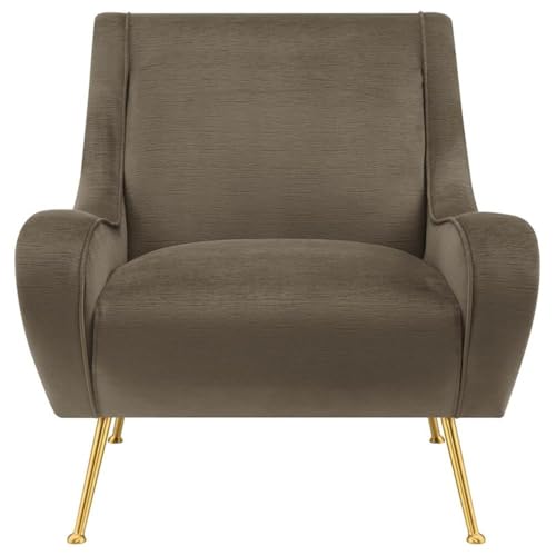 Sillón Plegable Terciopelo Marrón miniatura 4