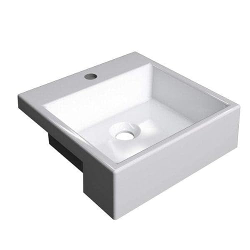 Cuba de Semi Encaixe para Banheiro XQ355 Quadrada Compace