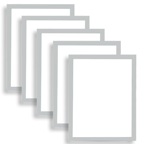 Magnetic Sign Holder Self-Adhesive Plastic Photo Frame Document Sheet 8.5 x 11-inch 5 Count