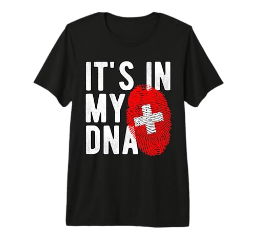It's in My DNA Swiss National Flag Switzerland Fan Heritage Premium T-Shirt