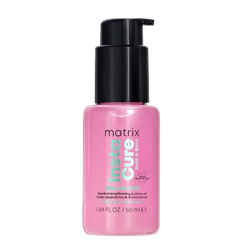 MATRIX | Repairing Hair Treatment Oil | With Citric Acid & Squalane | For Damaged Hair, Strengthens, Fortifies & Adds Shine | InstaCure Build-A-Bond Billion Bond Oil | 50ml