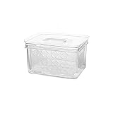 4. Diseño multifuncional;la caja de almacenamiento de alimentos puede ser abierta para drenar el agua, por lo que se puede utilizar como un colador para productos de lavado.Después del lavado, se puede almacenar directamente en el refrigerador.