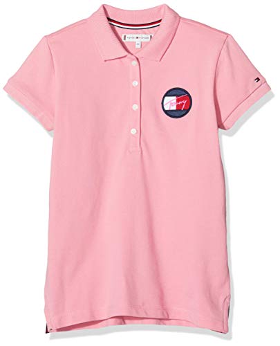 Tommy Hilfiger Essential Polo S/s, Rosa (Pink Tf4), 98/104 (Taglia Produttore: 98) Bambina