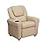 Flash Furniture Vana Contemporary Beige Vinyl Kids Recliner with Cup Holder and Headrest from Flash Furniture