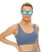 EPHIU Square Sports Polarized Sunglasses for Women and Men Mirror Lens Beach Sunglasses No Bounce No Slip for Running (Matt Touch Blue)