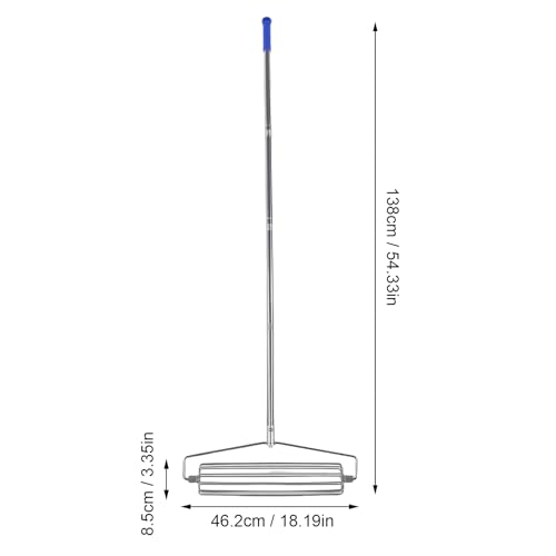 Eujgoov 4.5FT 304 Stainless Steel Sand Bunker Rake Course Roller Sand Trap Rake for Long Jump High Jump Baseball Fields Garden