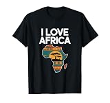 Amo el Orgullo del Continente Africano de África Camiseta gráfica económica