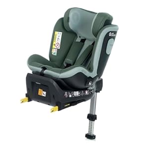 Jané iXpert, iSize Autositz mit Isofix, 360° drehbar, 40 bis 105 cm, 0 bis 4 Jahre, Neugeboreneneinlage, Abziehbar und waschbar, grün