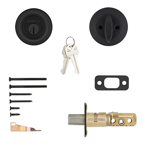 Kwikset 96600-743 660 Deadbolt Deadbolt Lock, Matte Black Round Exterior Keyed Front Entry Door thumb #2