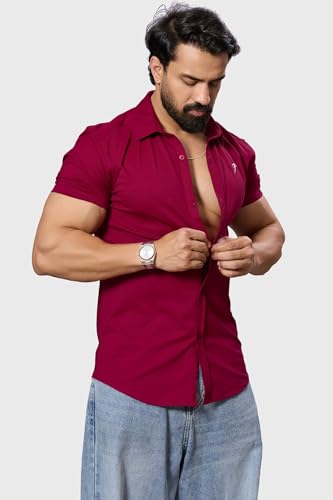Image of FUAARK Mens Slim Fit Breathable, Lightweight & Stretchable Shirt for Casual wear