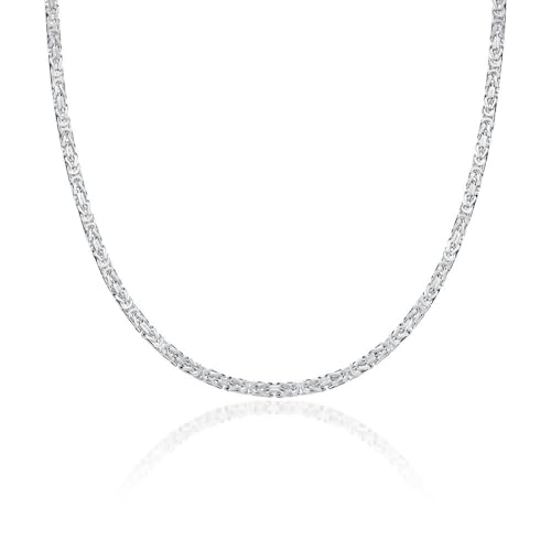 Königskette für Herren Damen aus 925 Sterling Silber 2 5mm von JEWLIX (50cm)