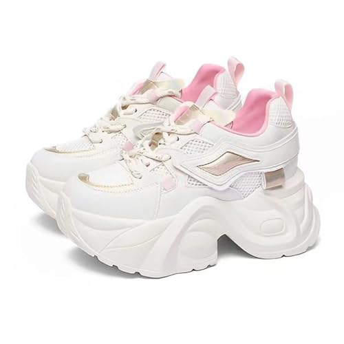 Chunky Sneakers for Women Walking Shoes with a 2.7-Inch Thick Sole - Breathable Mesh Walking Shoes
