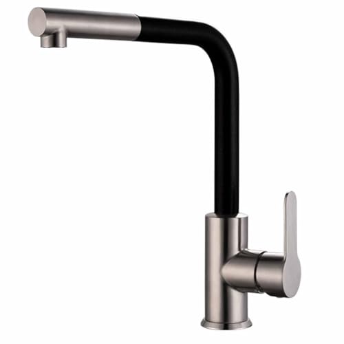 Robinet de lavabo monotrou mitigeur rotatif 360 en laiton évier cuisine