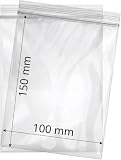 D. & D. Polistirolo - Set di 100 sacchetti con cerniera da 100 x 150 mm - Trasparenti e Robusti con chiusura a pressione - Sacchetti richiudibili per una migliore organizzazione