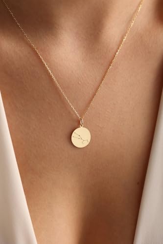 Collier Taureau en argent plaqué or une médaille astro ciselée main - 4