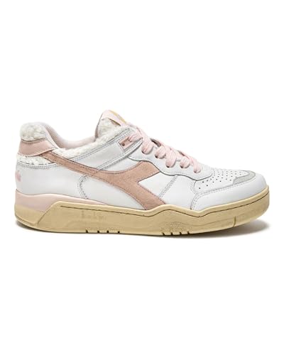 Chaussures B.560 Cherie Diadora Heritage en cuir rose pour pieds sensibles