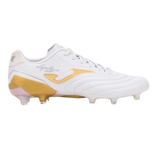 Joma Botas de Fútbol FG, 37-46 Microfibra Ligera y Resistente al Agua, Suela para Césped Natural Duro y Semiseco - Ideal para Entrenamiento o Competición - Águila Cup