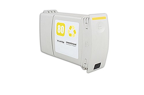 Cartouche jaune HP DesignJet 1050 C pour remplacer le niveau bas Nr 80