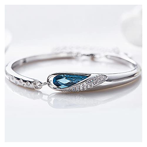 Bracelet en argent s925 cristal pour femme style classique goutte d'eau